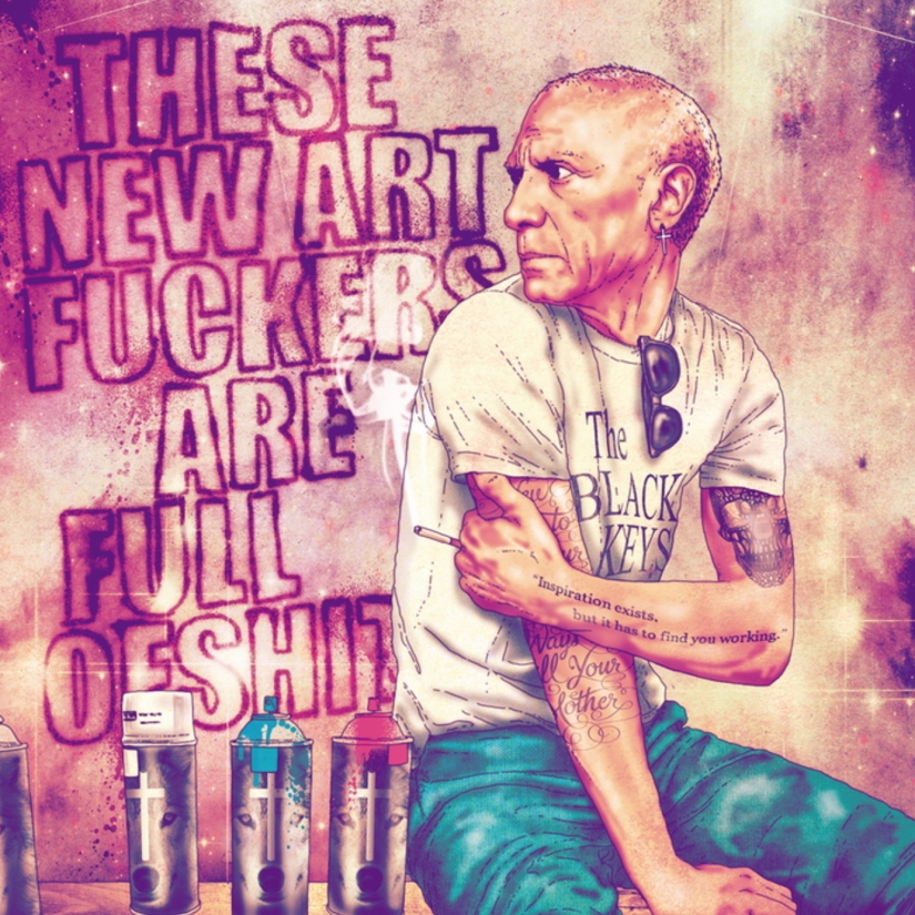 Princess Diana, Salvador Dali and Che Guevara were dressed as hipsters and forced to listen to rock