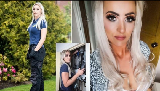 Problems with the riser? A beautiful plumber from the UK will cope with this in a matter of minutes