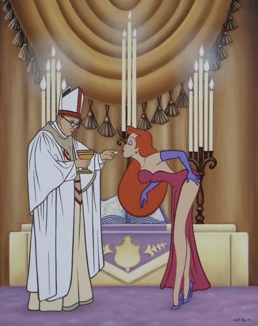 Provocative illustrations of Disney characters will ruin your childhood