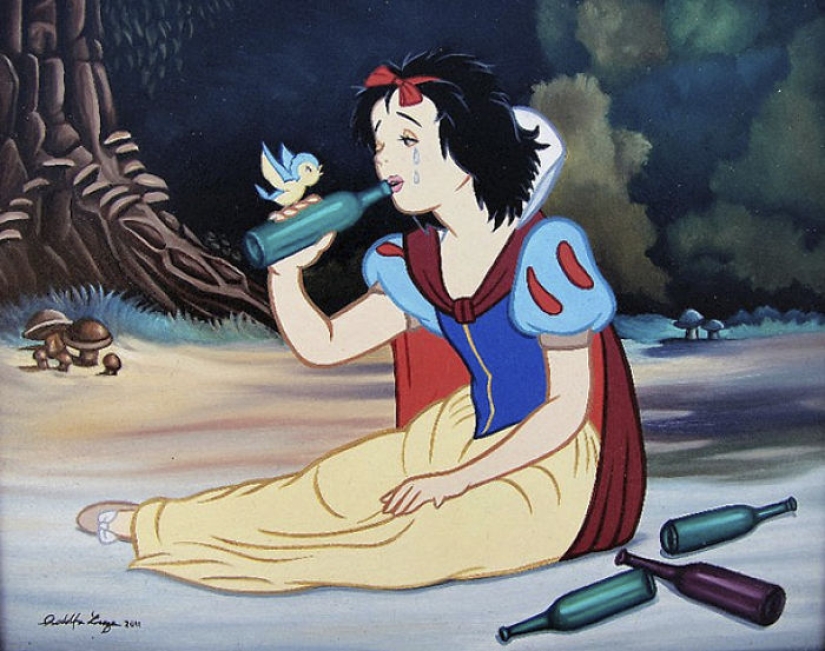 Provocative illustrations of Disney characters will ruin your childhood