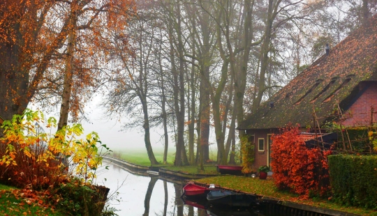 Pueblo sin carreteras en los Países Bajos