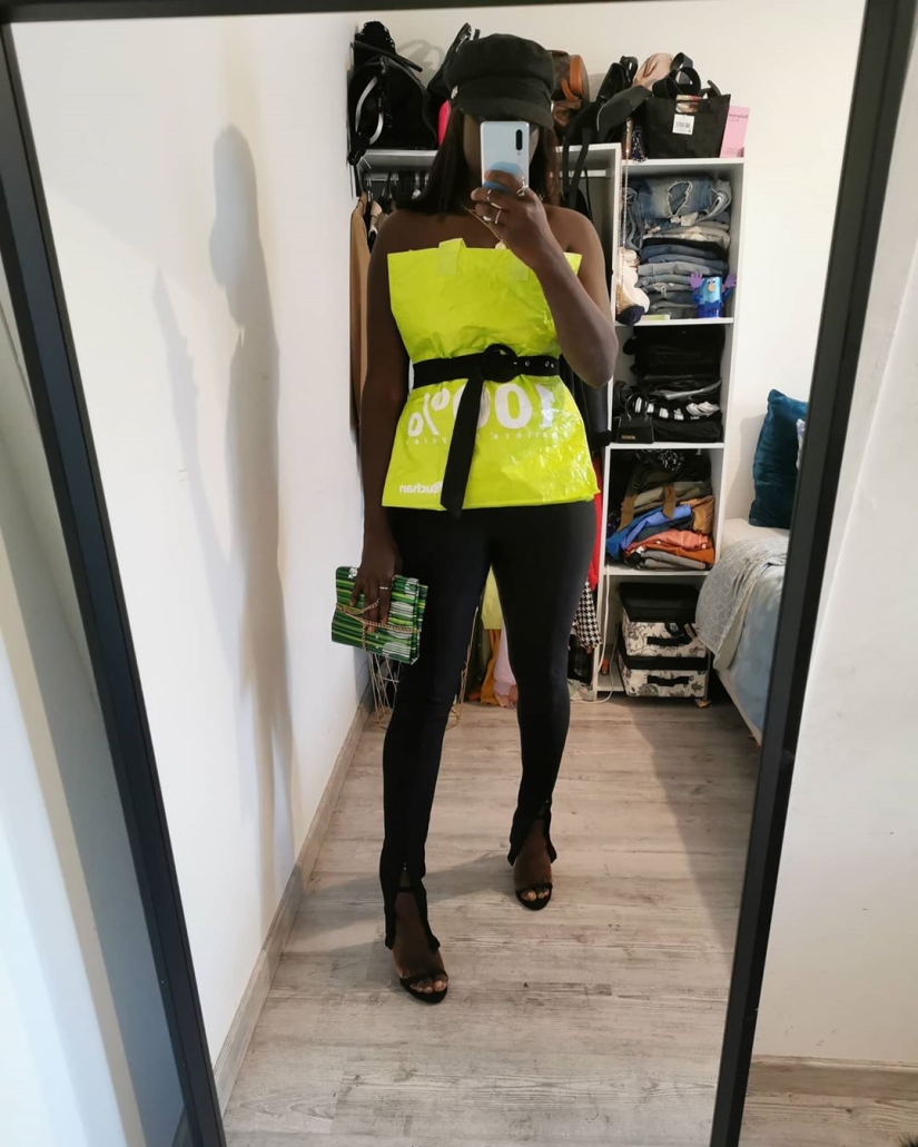 Quarantine clothes: Instagram users make dresses from bags Quarantine clothes: Instagram users make dresses from bags