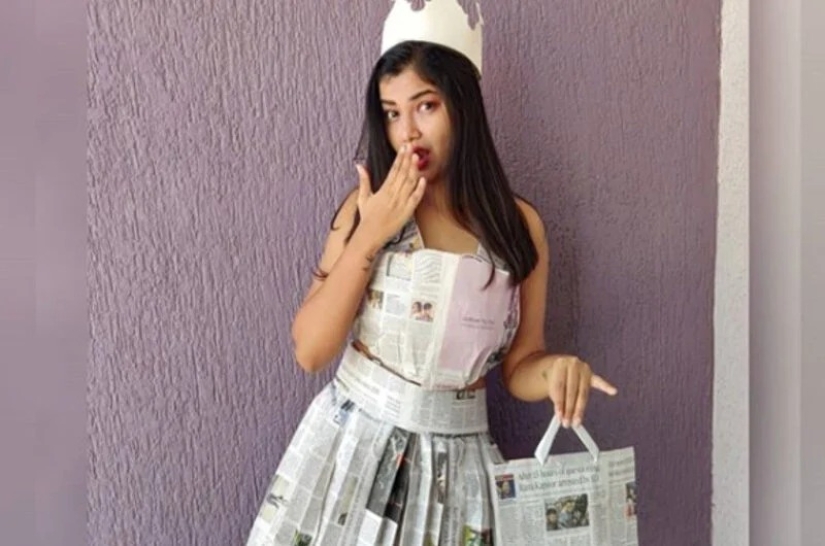 Quarantine clothes: Instagram users make dresses from bags Quarantine clothes: Instagram users make dresses from bags