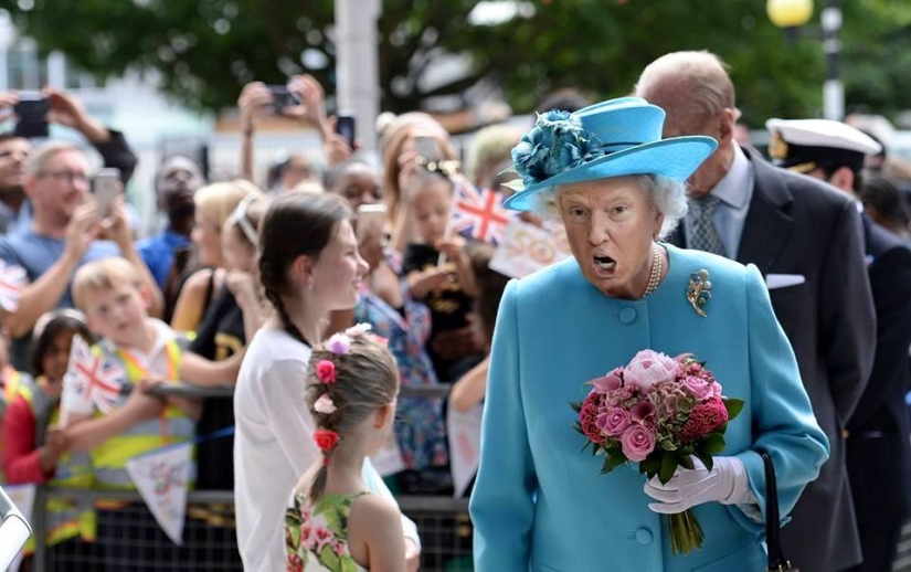 Queen Trump: Designer creates collages of pictures of Donald Trump and Queen Elizabeth