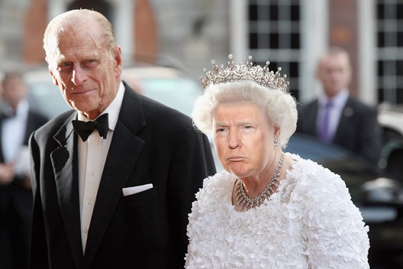 Queen Trump: Designer creates collages of pictures of Donald Trump and Queen Elizabeth