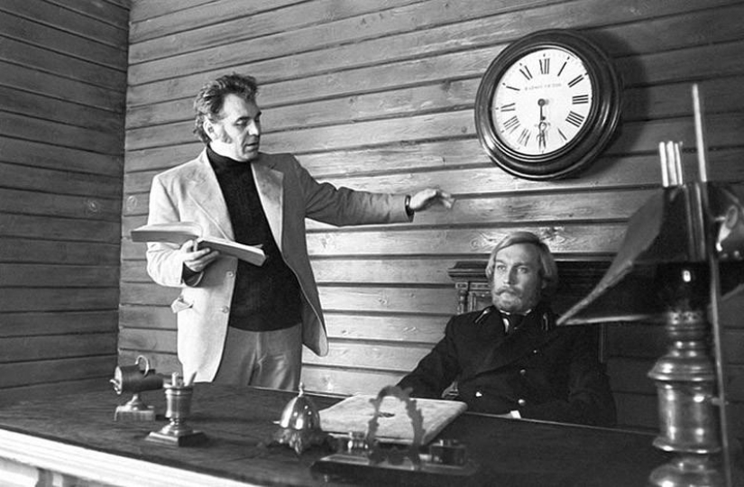 Rare footage from the filming of Soviet films