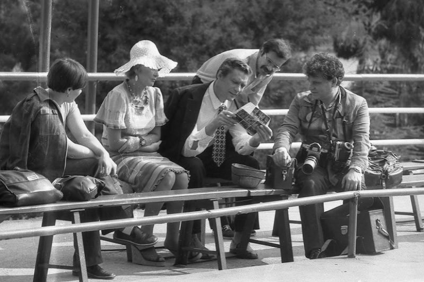 Rare footage from the filming of Soviet films