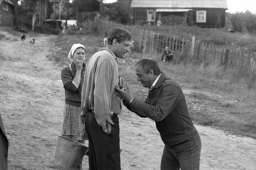 Rare footage from the filming of Soviet films