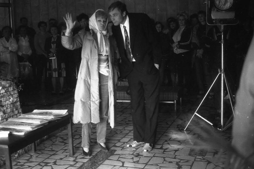 Rare footage from the filming of Soviet films