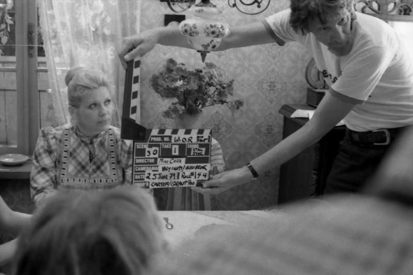 Rare footage from the filming of Soviet films