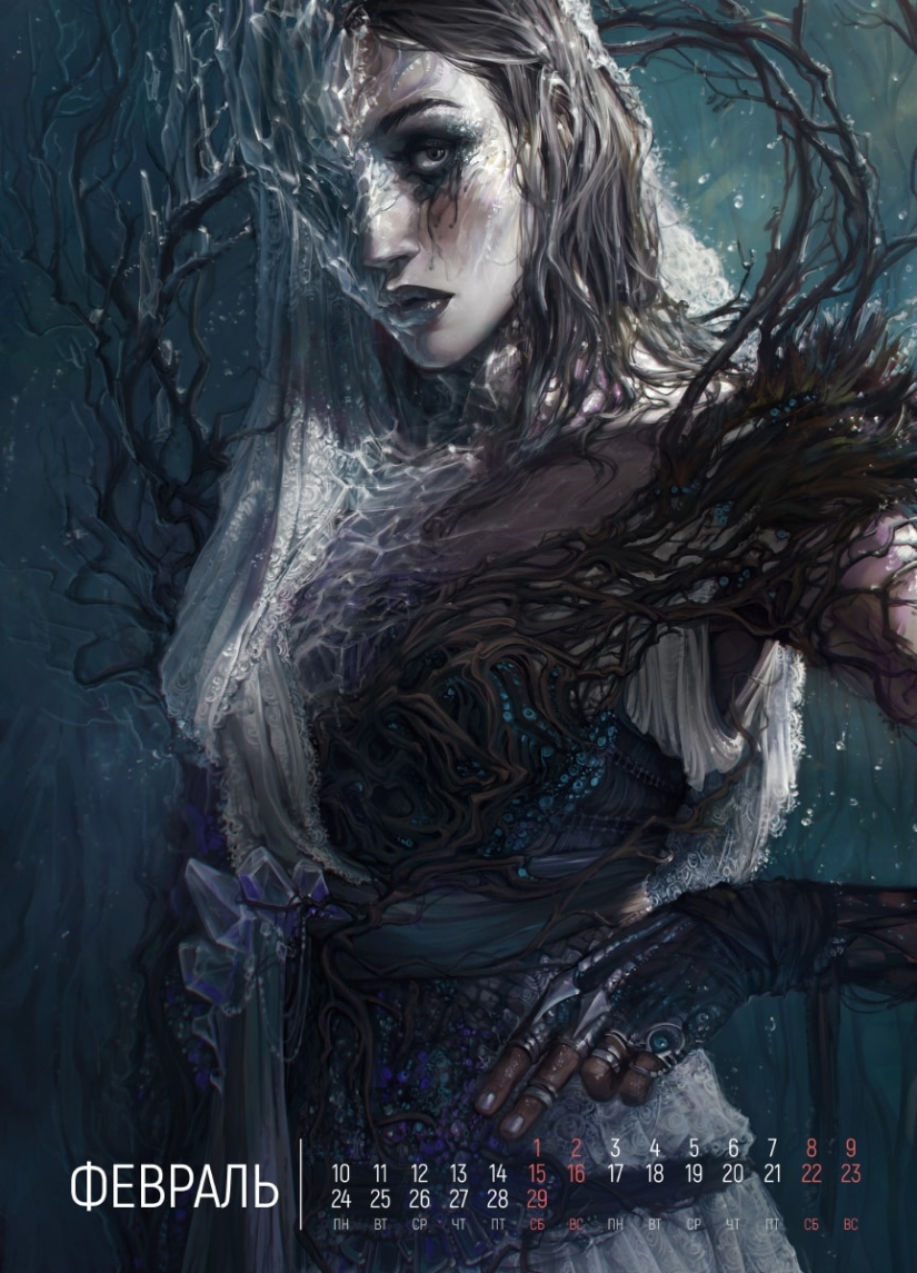 Revived months: an artist from Russia drew a calendar with girls-the seasons Revived months: an artist from Russia drew a calendar with girls-the seasons