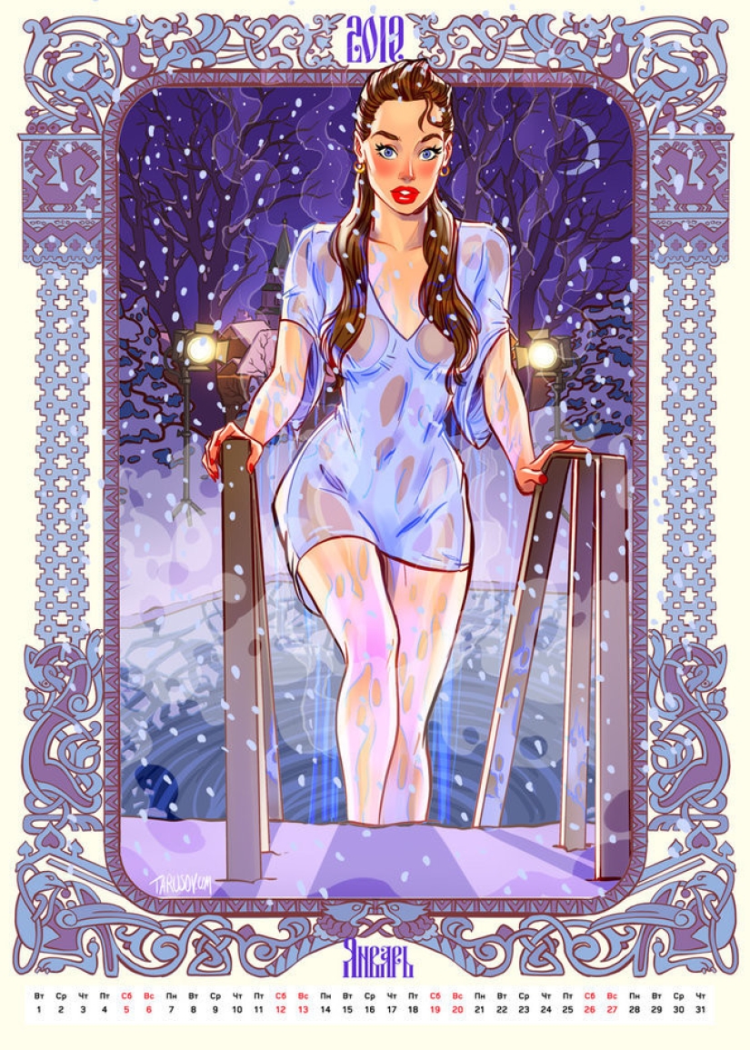 "Russia of the future — 2019": calendar with girls from pin-up master Andrey Tarusov "Russia of the future — 2019": calendar with girls from pin-up master Andrey Tarusov