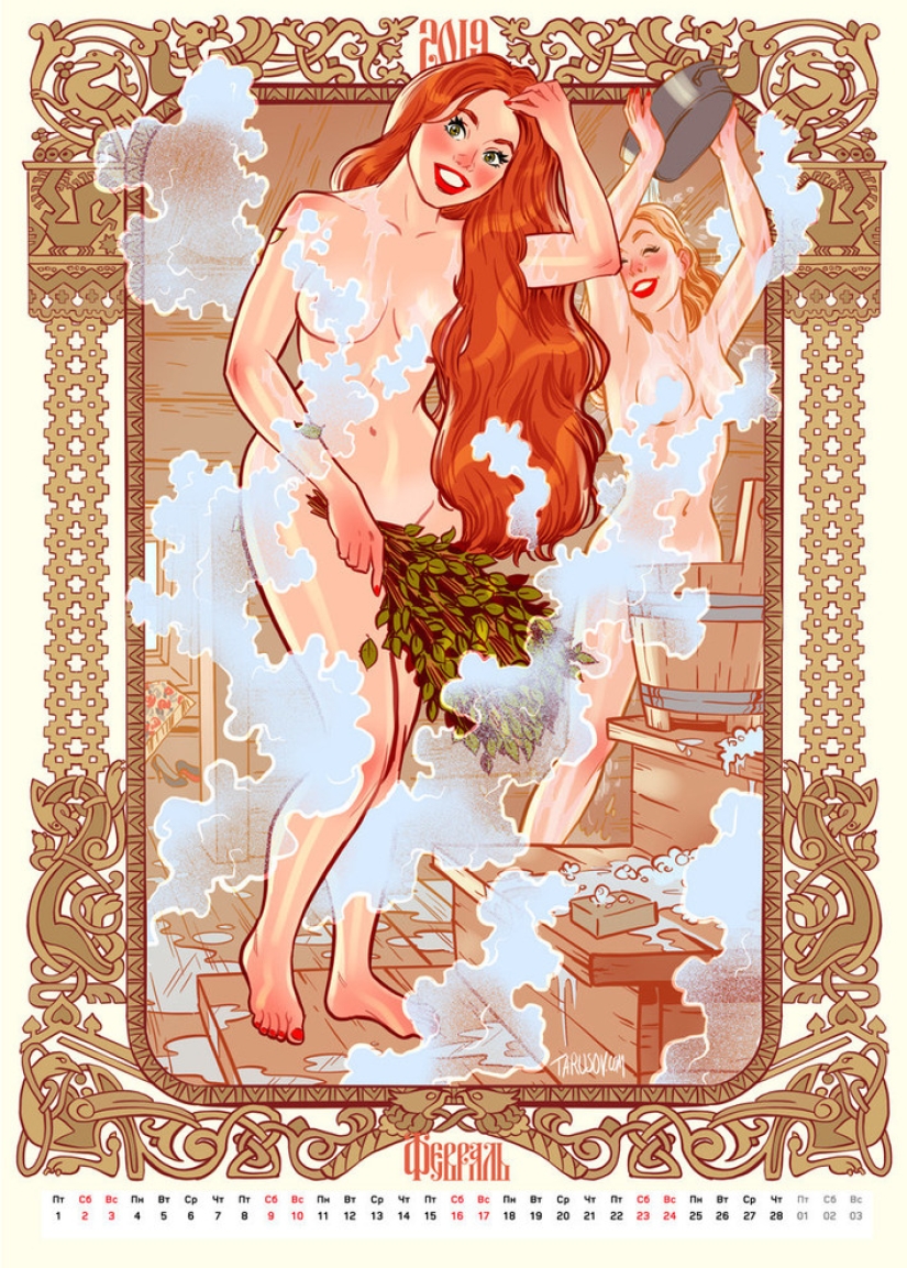 "Russia of the future — 2019": calendar with girls from pin-up master Andrey Tarusov "Russia of the future — 2019": calendar with girls from pin-up master Andrey Tarusov