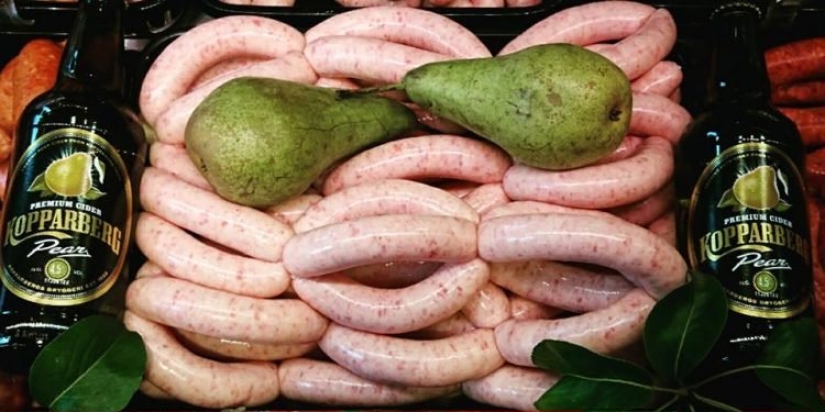 Russian Weeks in Ireland: a local shop sells sausages stuffed with vodka