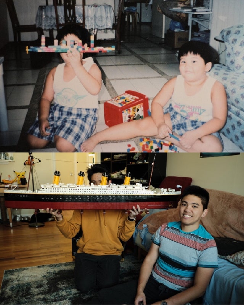 Saludos del pasado: la gente ha recreado sus fotos antiguas