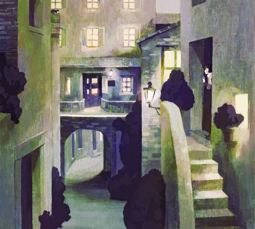 Schoolgirls and Melancholy - sleepy anime art