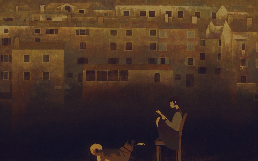 Schoolgirls and Melancholy - sleepy anime art