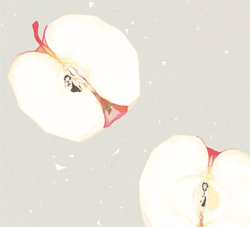 Schoolgirls and Melancholy - sleepy anime art