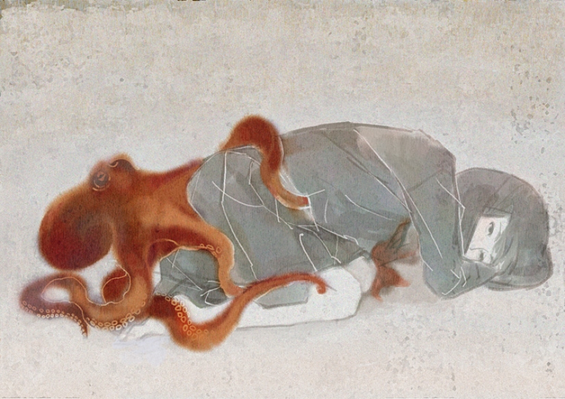 Schoolgirls and Melancholy - sleepy anime art