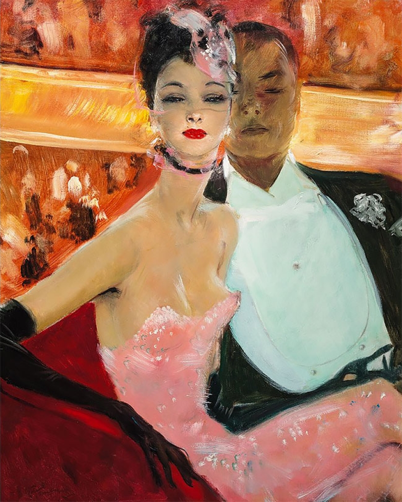 Seductive Parisian women in the paintings of French artist Jean-Gabriel Domergue