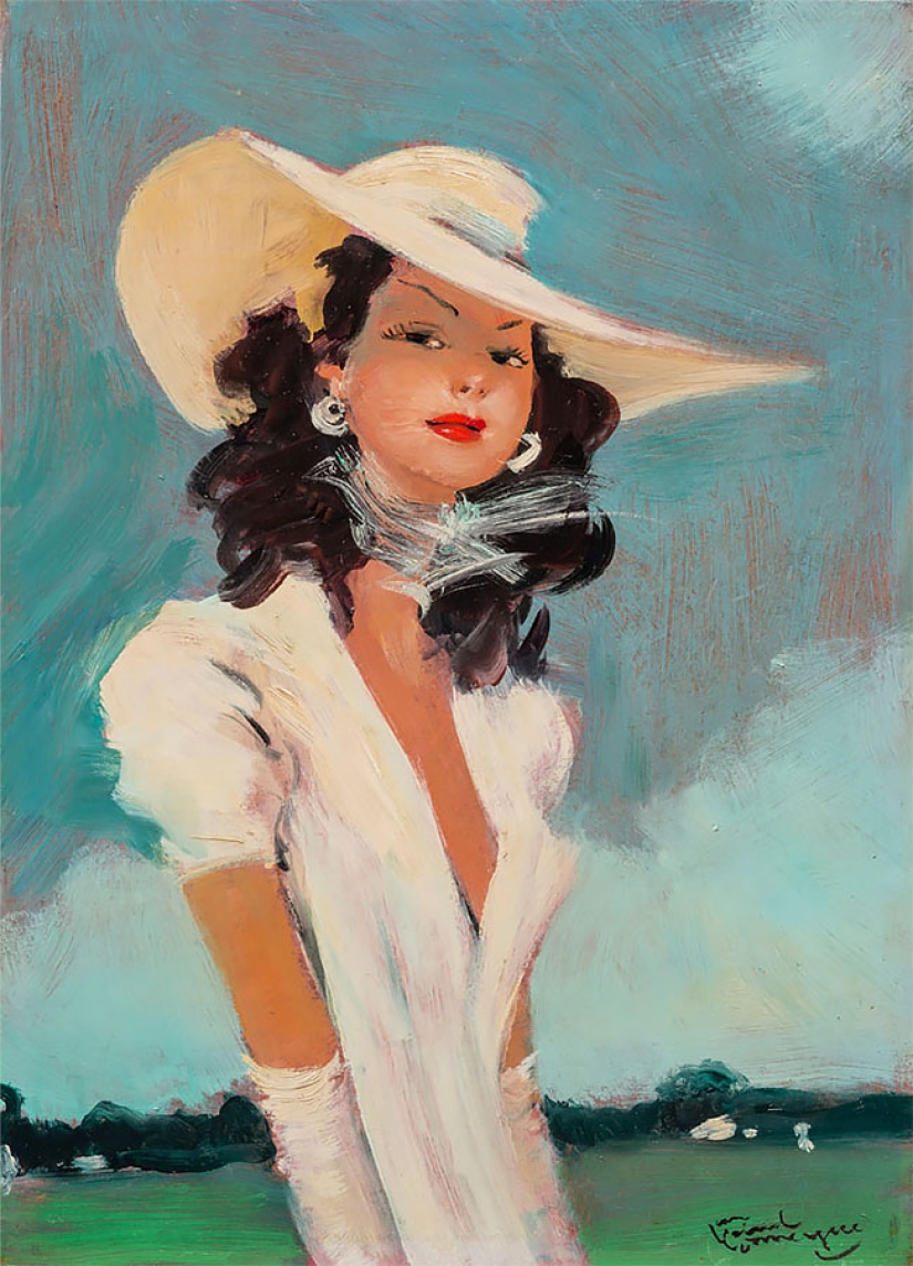 Seductive Parisian women in the paintings of French artist Jean-Gabriel Domergue
