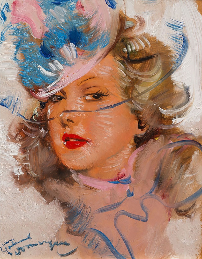 Seductive Parisian women in the paintings of French artist Jean-Gabriel Domergue