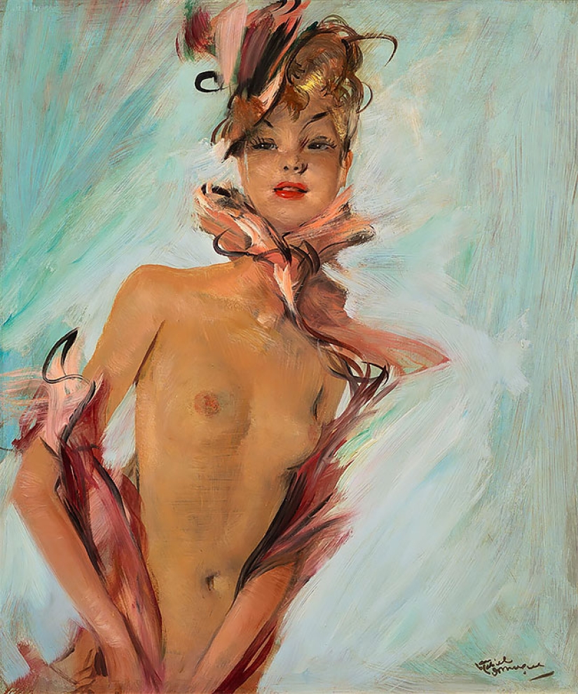Seductoras mujeres parisinas en las pinturas del artista francés Jean-Gabriel Domergue