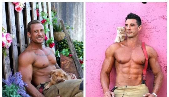 Sesión de fotos incendiaria: bomberos australianos calientes filmados con animales lindos para el calendario Sesión de fotos incendiaria: bomberos australianos calientes filmados con animales lindos para el calendario