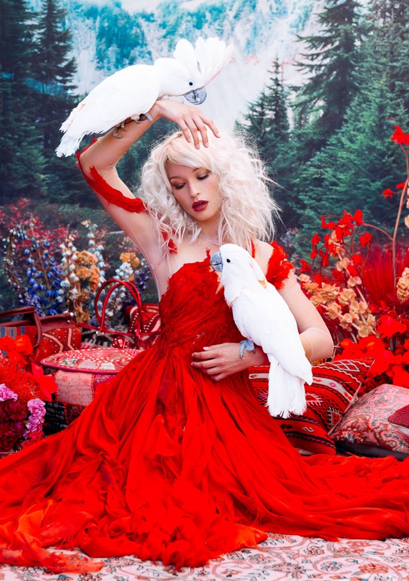 Sesión de fotos increíblemente hermosa con animales rescatados en el mercado negro