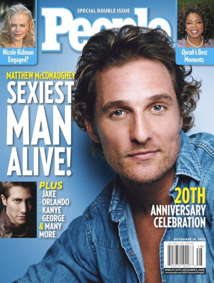 Sexiest Men According to People magazine from 1990 to 2017