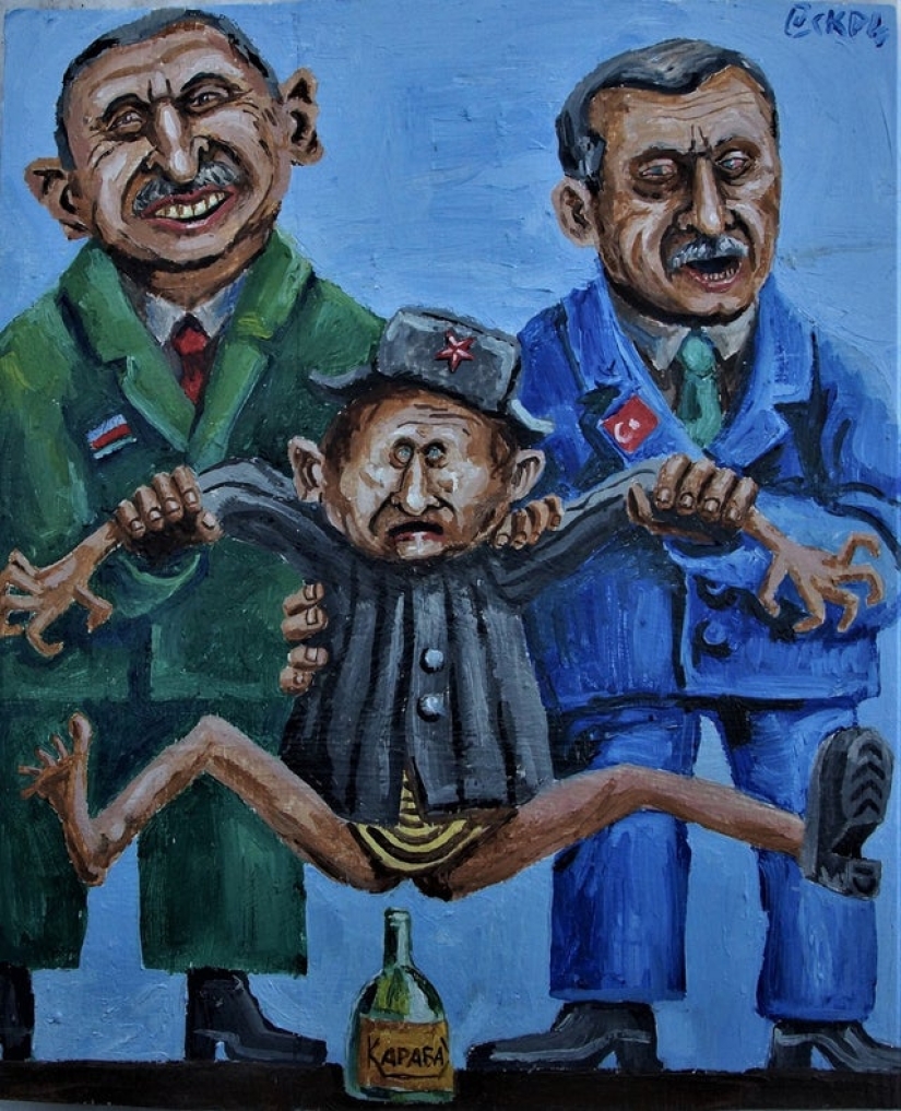 Sharp satire in the caricature paintings of Semyon Skrepetsky