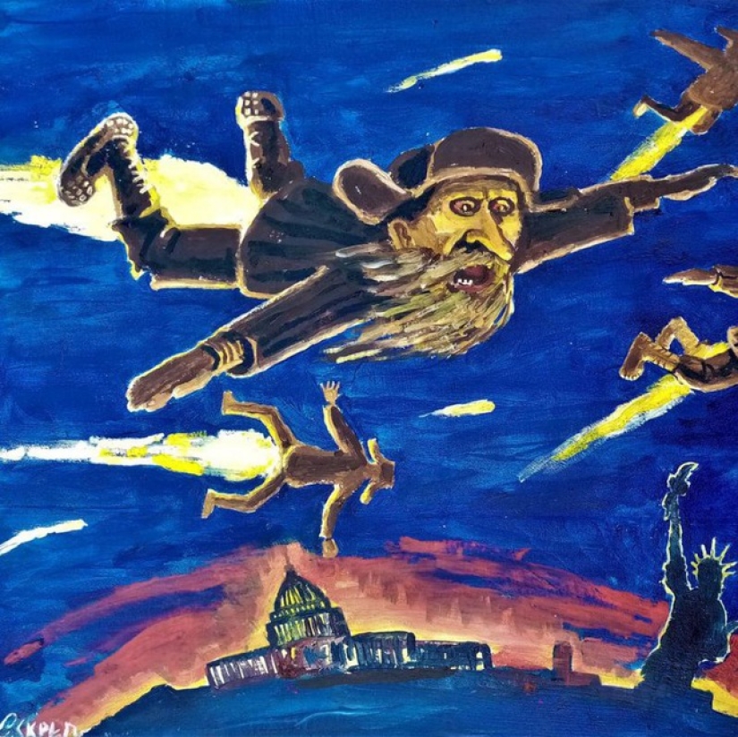 Sharp satire in the caricature paintings of Semyon Skrepetsky