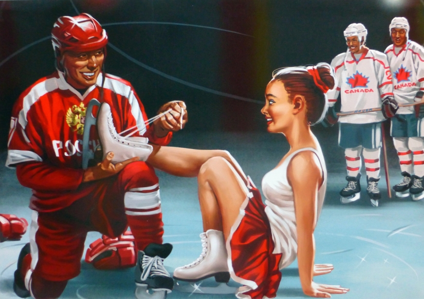 Soviet pin-up posters by Valery Barykin