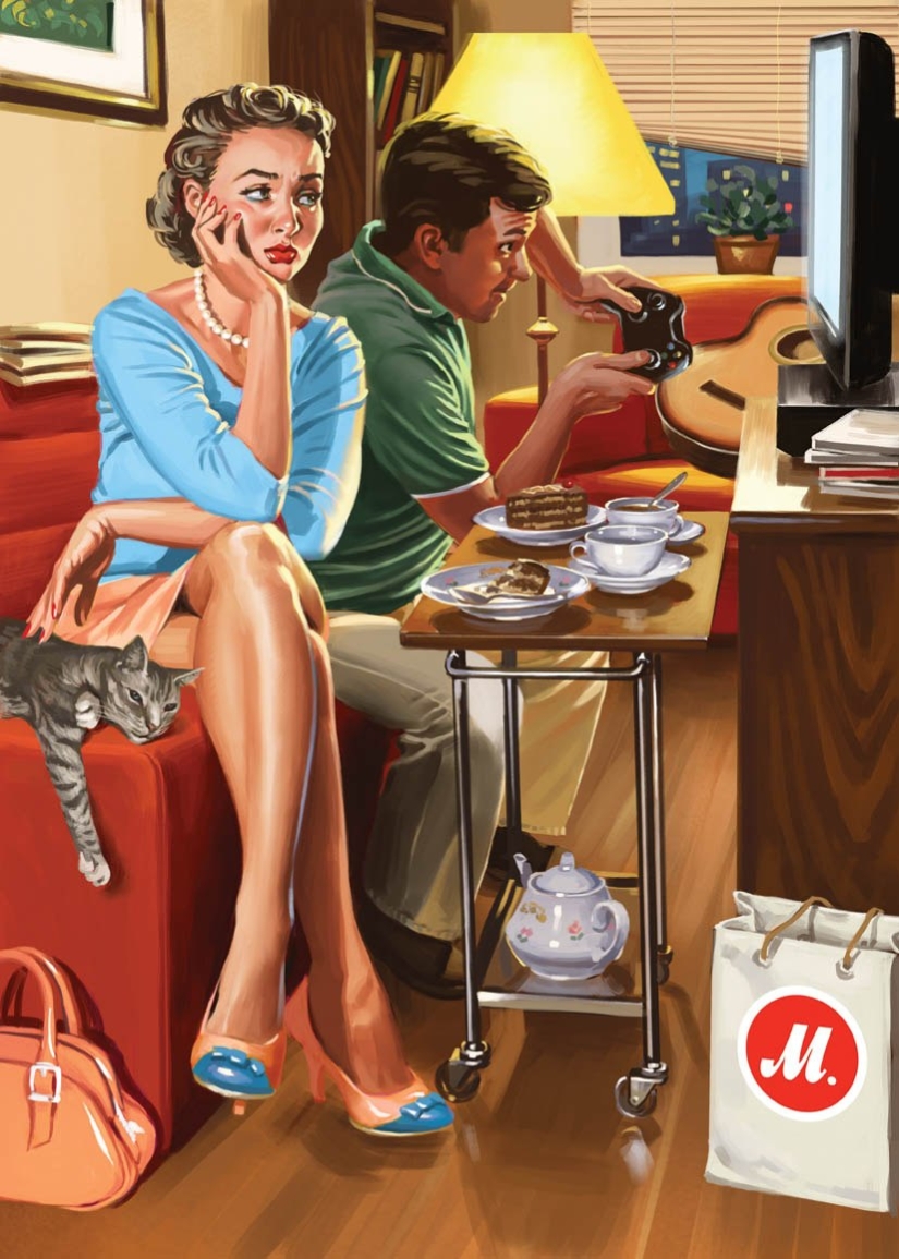 Soviet pin-up posters by Valery Barykin