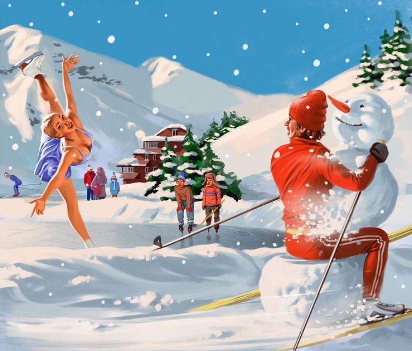 Soviet pin-up posters by Valery Barykin