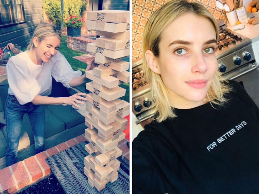 Stars on the couch: pictures of celebrities during self-isolation