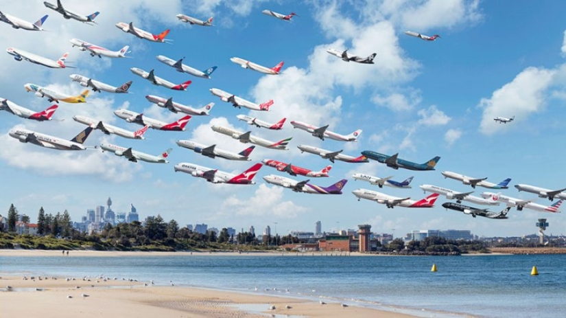 Stunning images of air traffic from different airports around the world