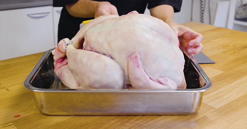 Sweet deception: pastry chef Sarah Hardy baked a cake in the form of a raw turkey