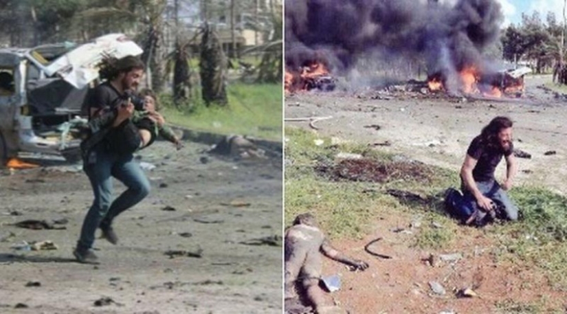 Syrian photographer received 120 thousand dollars for a picture of a colleague rescuing a wounded child Syrian photographer received 120 thousand dollars for a picture of a colleague rescuing a wounded child