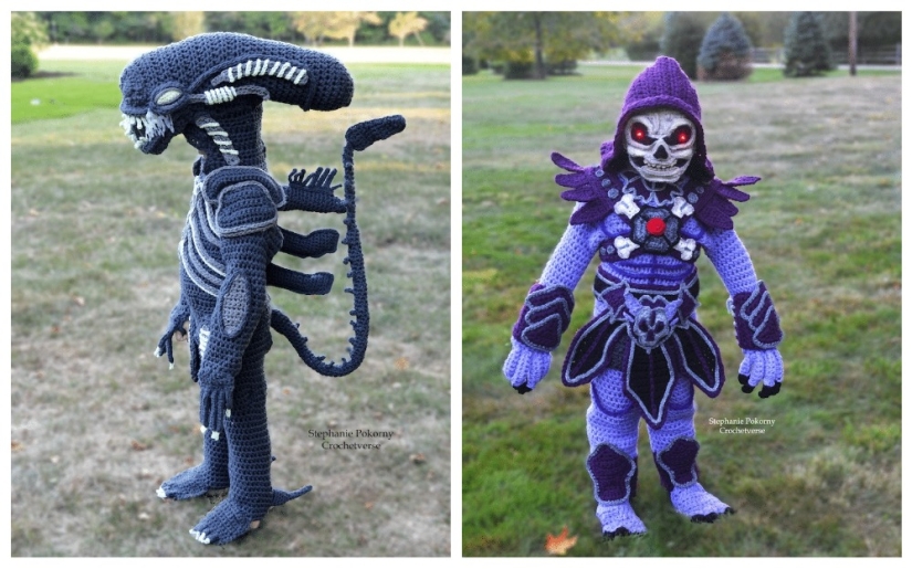 Talent on the hook: Mother knits amazing Halloween outfits for children