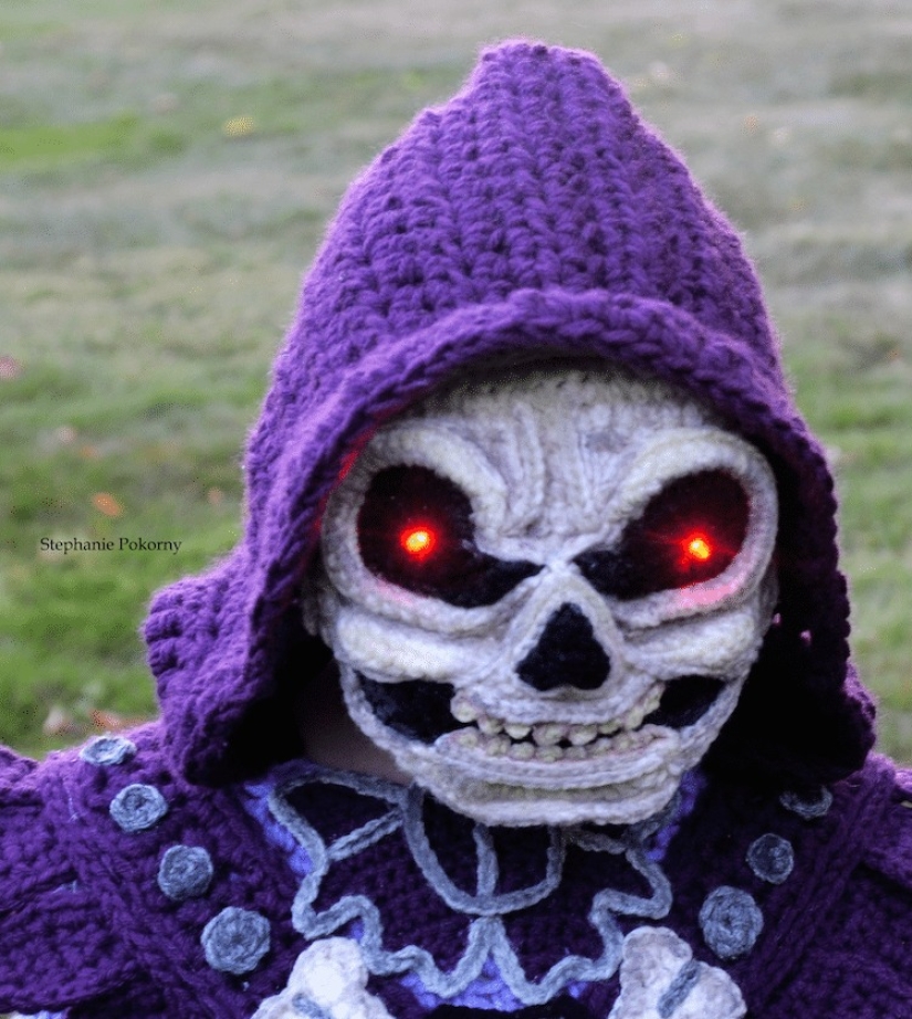 Talent on the hook: Mother knits amazing Halloween outfits for children Talent on the hook: Mother knits amazing Halloween outfits for children