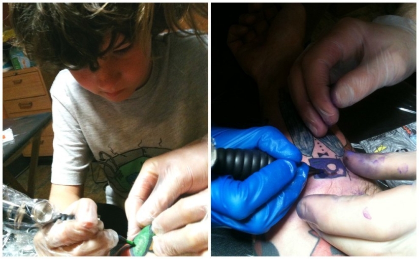 Tatuajes basados en bocetos de hijo Tatuajes basados en bocetos de hijo