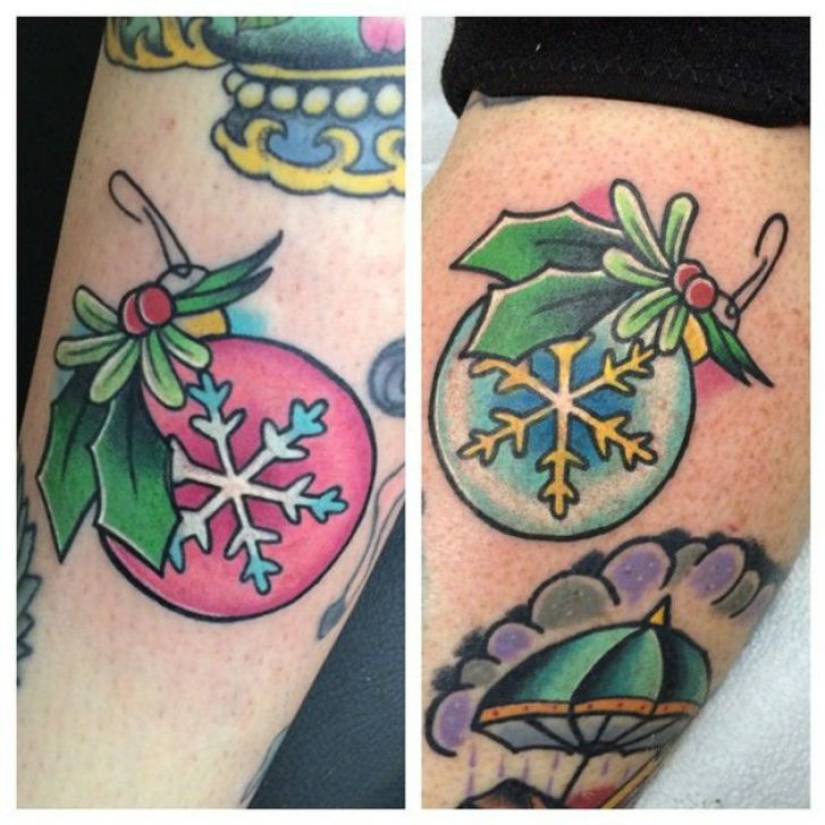Tatuajes navideños, o cómo recordar tu Año Nuevo para siempre