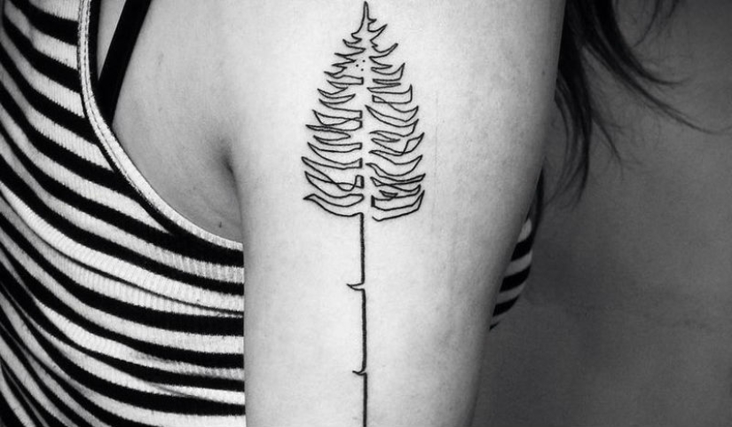 Tatuajes súper hermosos dibujados en una línea