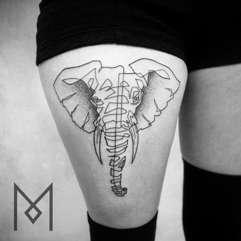 Tatuajes súper hermosos dibujados en una línea