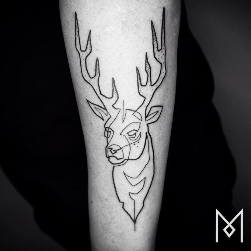 Tatuajes súper hermosos dibujados en una línea