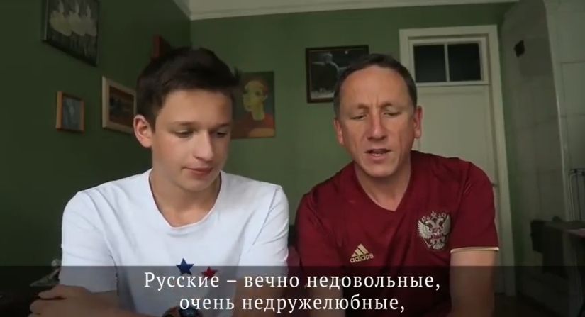 Terribly cute and extremely honest: a father and son from England debunked the main myths about Russia Terribly cute and extremely honest: a father and son from England debunked the main myths about Russia