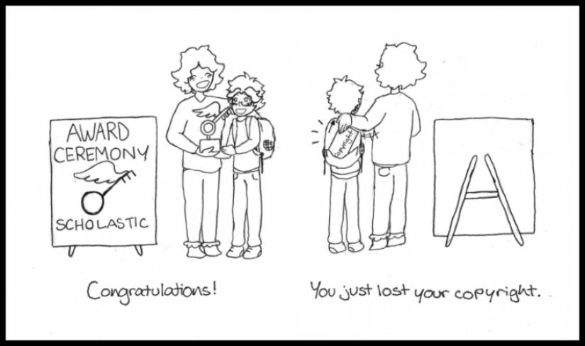 The 13-year-old artist achieved justice by defending her copyrights from the organizers of the children's competition