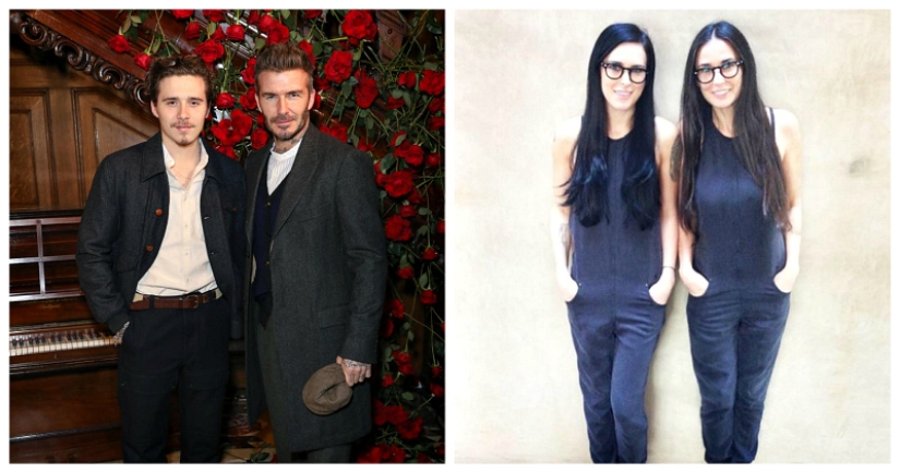 The Apple from the tree: star children together with their famous parents — find the 10 differences