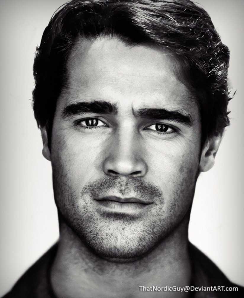 The artist combines photos of celebrities to get the perfect image